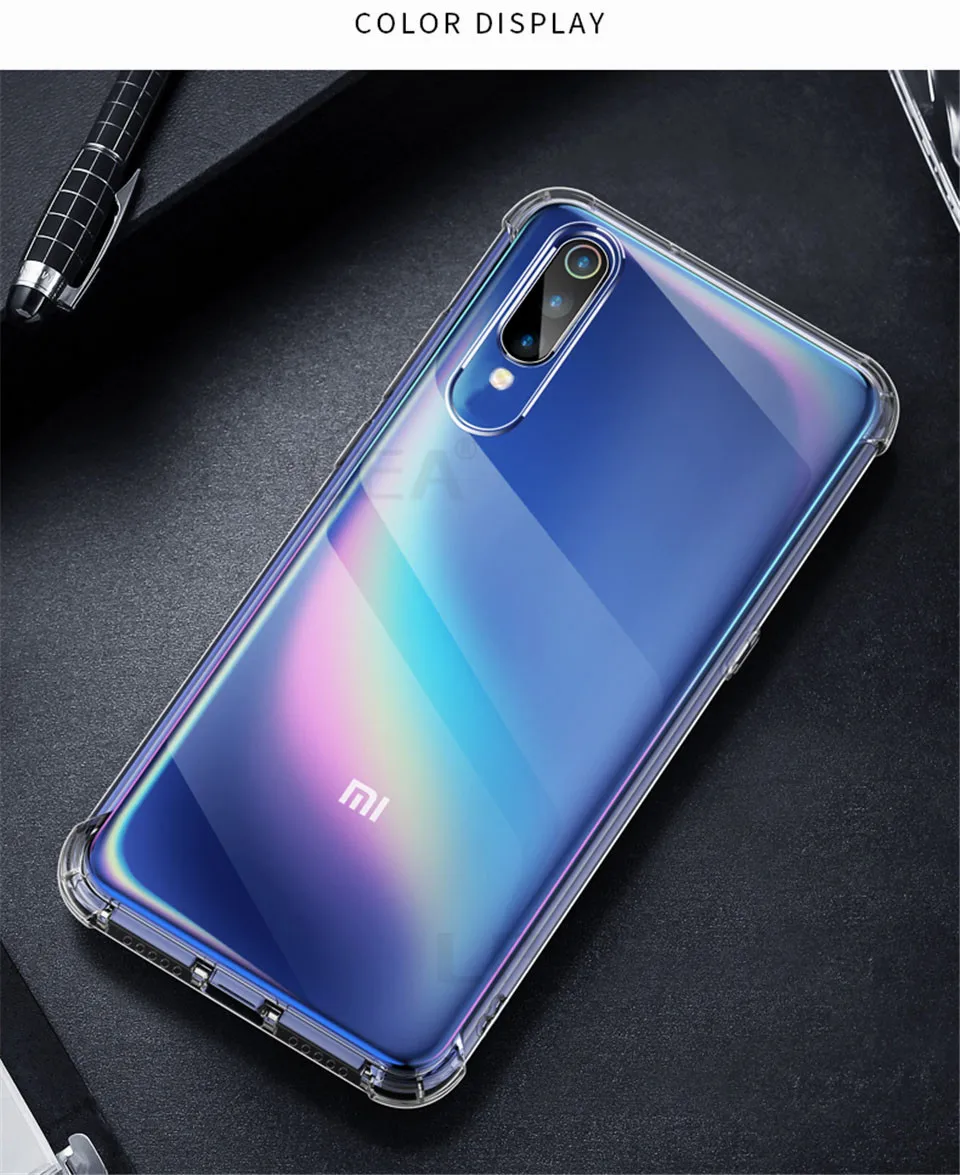 Soft TPU Silicone Shockproof Case For Xiaomi Redmi mi 9 9T Pro SE 8 mi A2 Lite A3 CC9 CC9E Mix 2S 3 A1 6X 5X Transparent Cover