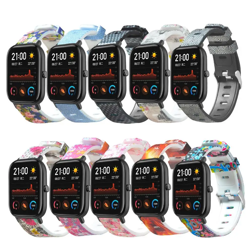 Ремешок для умных часов Xiaomi Huami Amazfit GTS персонализированный Запасной силиконовый