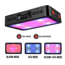 ARKNOAH 1200 Вт Светодиодный светильник для выращивания, полный спектр, двойной чип, красный/синий/УФ/ИК лампы для выращивания растений в помещении, VEG BLOOM