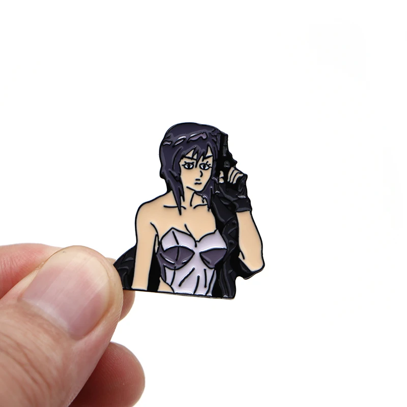Kusanagi Motoko Эмаль Булавка фильм призрак в форме броши морских раковин отворот