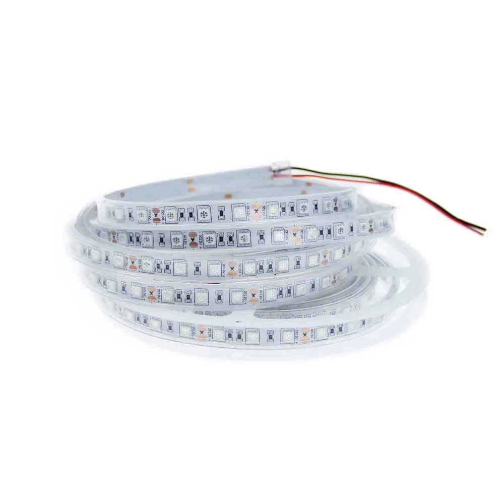 5M 5050 Orange SMD Flexible LED Strip 300LEDs Non-waterproof Waterproof IP65 ribbon lamp 12V DC 60LEDs/m White PCB Black | Освещение
