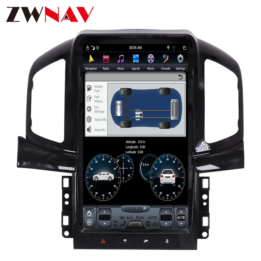 PX6 4+ 64G Tesla стиль Android 8,1 Автомобильный мультимедийный плеер для Chevrolet Captiva 2013+ Радио gps-навигатор аудио большой экран с carplay
