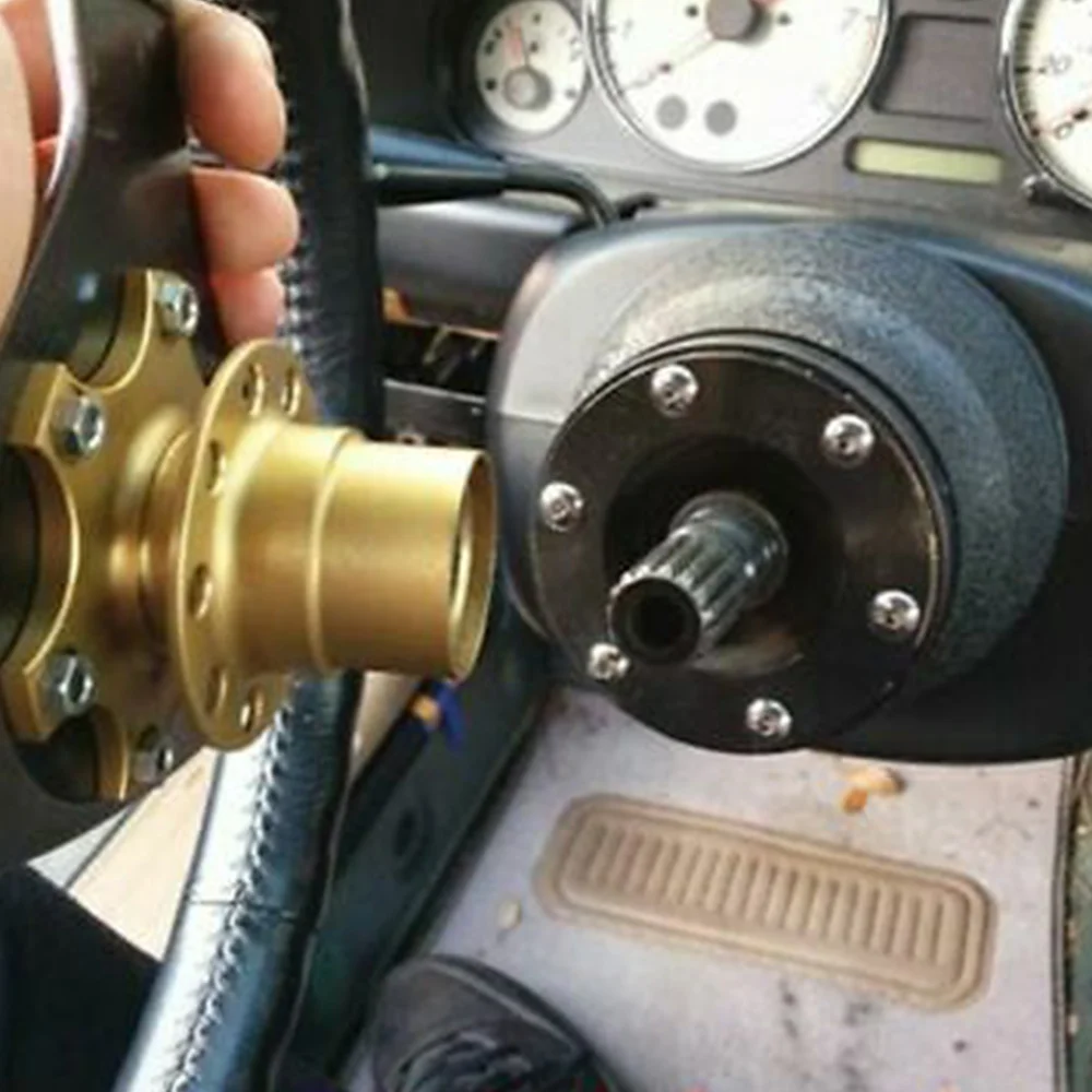 1 Set Universal Steering Wheel Quick Release Hub Adapter Snap Off 