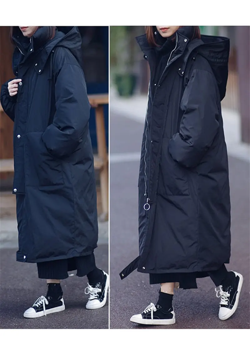 Autumn New Winter Jacket Women Parka Thicken Oversized Hooded Hat Coats Warm Solid Feminina Outerwear Female Tops S321