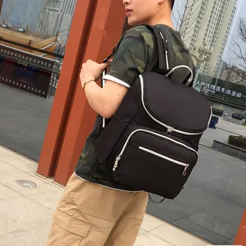 

Durable Baby Zipper Polyester Diaper Bag USB Interface Large Capacity Multifunctional Adjustable Strap Multi Pocket Mom Backpack