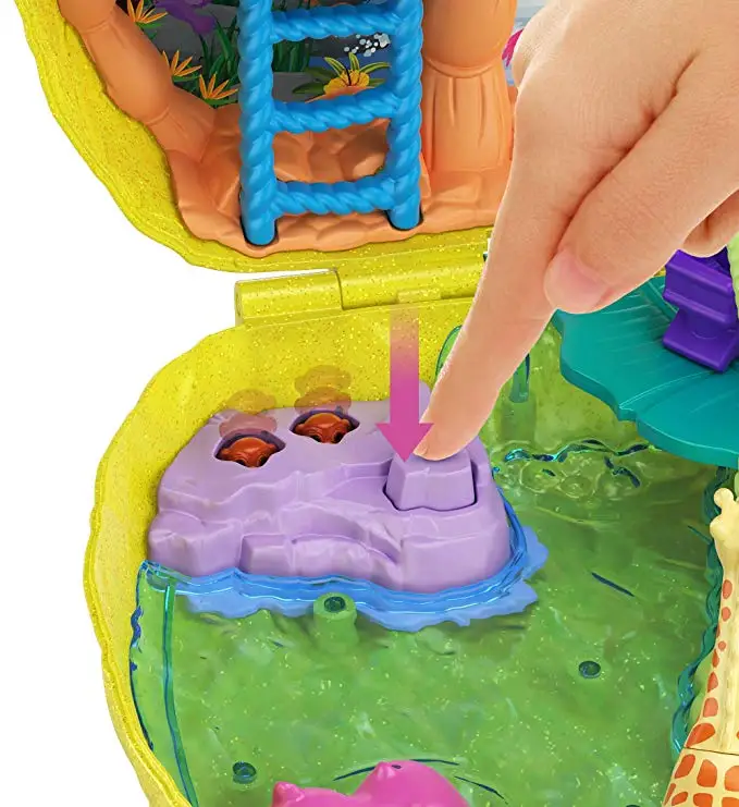 Original Mattel Polly Pocket Wearable Purse Compact Girls Home Toys for Children Mermaid Kid Nesting Reborn Dolls Girls