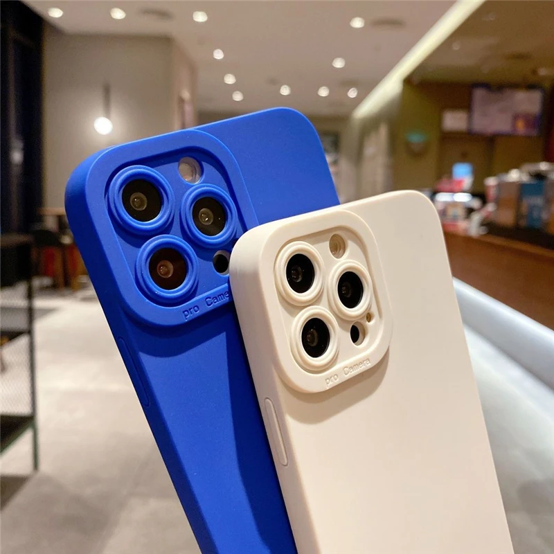 Colorful Matte Candy Silicone Case with Camera Protection