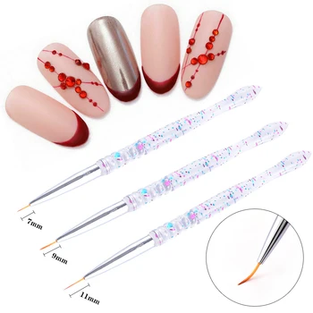 

3Pcs/Set Hook Flower Carving Nail Pen Beauty Makeup Tool Nail Art Dotting Drawing Painting Pen Liner Polish Brush Accessories