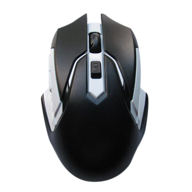 2.4Ghz Wireless Optical Mouse With Usb Receiver For Pc Cool Gaming Without Battery Black + White Plastic | Компьютеры и офис