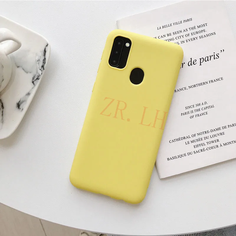 Силиконовый чехол для samsung Galaxy M30S M10 M20 A10S A20E A20RE тапочки однотонного яркого A50 M20 A7 обратите внимание; размеры 9 и 10 S8 S9 S10 плюс Чехол s крышка - Цвет: yellow