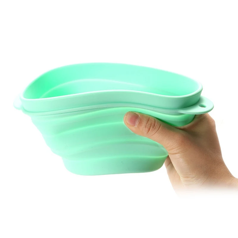 Travel Silicone Bowl Folding Lunch Box Portable Collapsible Salad Bowl With Lid Expandable Food Storage