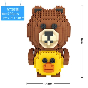 

LOZ 700PCS Small Particle Diamond Building Blocks Bear Miniature Toys