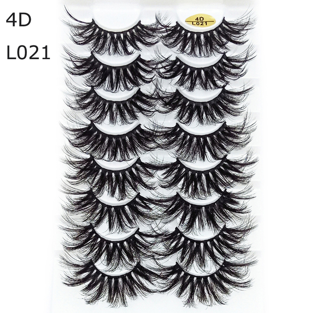 8 Pairs 3D Mink False Eyelashes Natural Wispy Fluffy Dramatic Volume Fake Lashes Extension Handmade Cruelty-free Eyelash