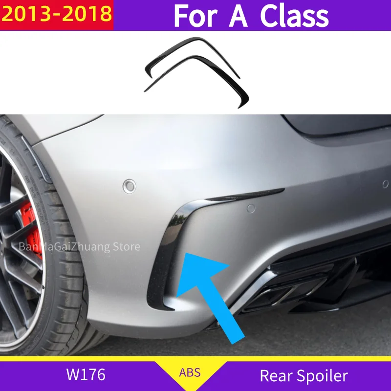 Spoiler Posteriore 2 Pezzi Per Mercedes Classe A W176 2013-2018 A180 A200 A220 A250 A260 A45 Abs Sport Paraurti Posteriore Splitter Trim