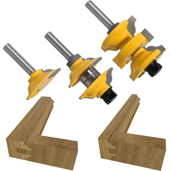 

3pcs Milling Cutter Wood Tenon Set Carving Solid Carbon Steel 35-47mm Shank High Quality Tool Parts