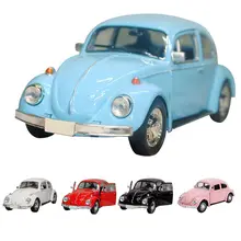 Recién llegadas faroot 2019 Vintage Beetle Diecast Pull Back juguete de modelo de coche para niños regalo decoración figuritas lindas