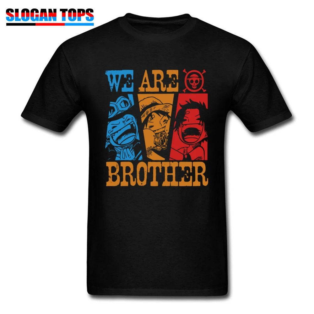 We Are Brothers T Shirt Men Japan Anime Tshirt One Piece Luffy Ace Summer Cotton Round Collar Tops Tees Graphic Europe T Shirt T Shirts Aliexpress