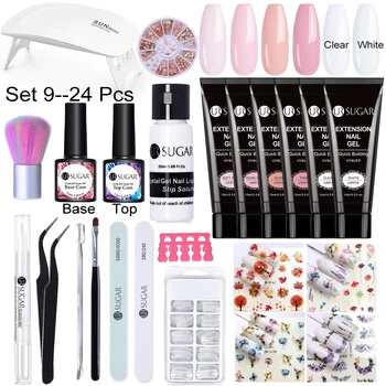 

UR SUGAR 15ml Poly UV Gel Set Liquid Slip Solution Acrylic Builder Varnish Quick Building Poly Extension Nail Art Poly UV Gel