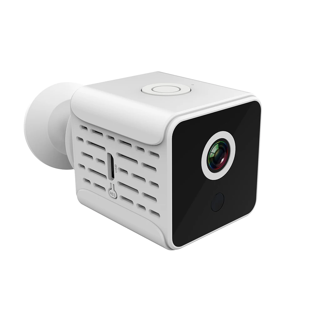Микро камера Домашняя безопасность WiFi IP ночное видение HD 1080P Беспроводной удаленный монитор Cam DVR мини видеокамеры с поворотным основанием на 360 ° - Цвет: White Mini Camcorder