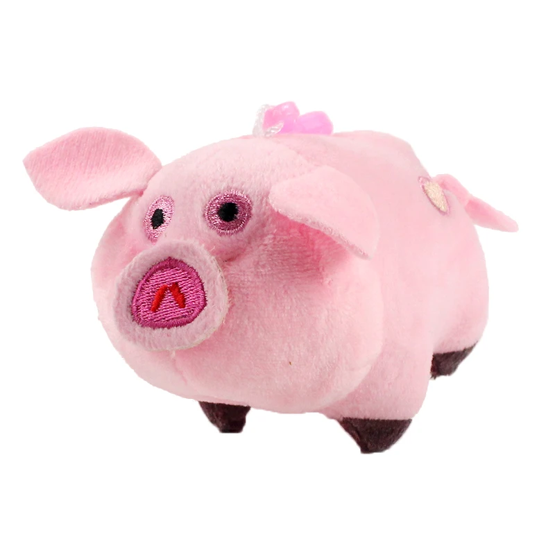 10 см Мультфильм Аниме фильм Гравитация водопад милая розовая свинка Waddles плюшевые брелоки игрушки мягкие куклы-подвески подарки на день рождения - Цвет: 10cm