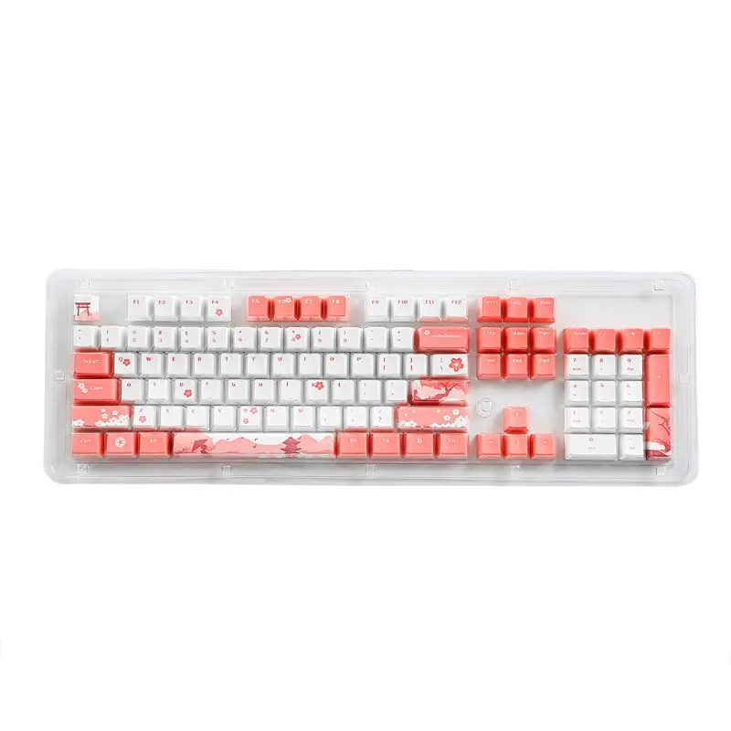 104 Keys OEM PBT Keycaps Full Set Mechanical Keyboard Keycaps PBT Cherry Blossom Keycaps
