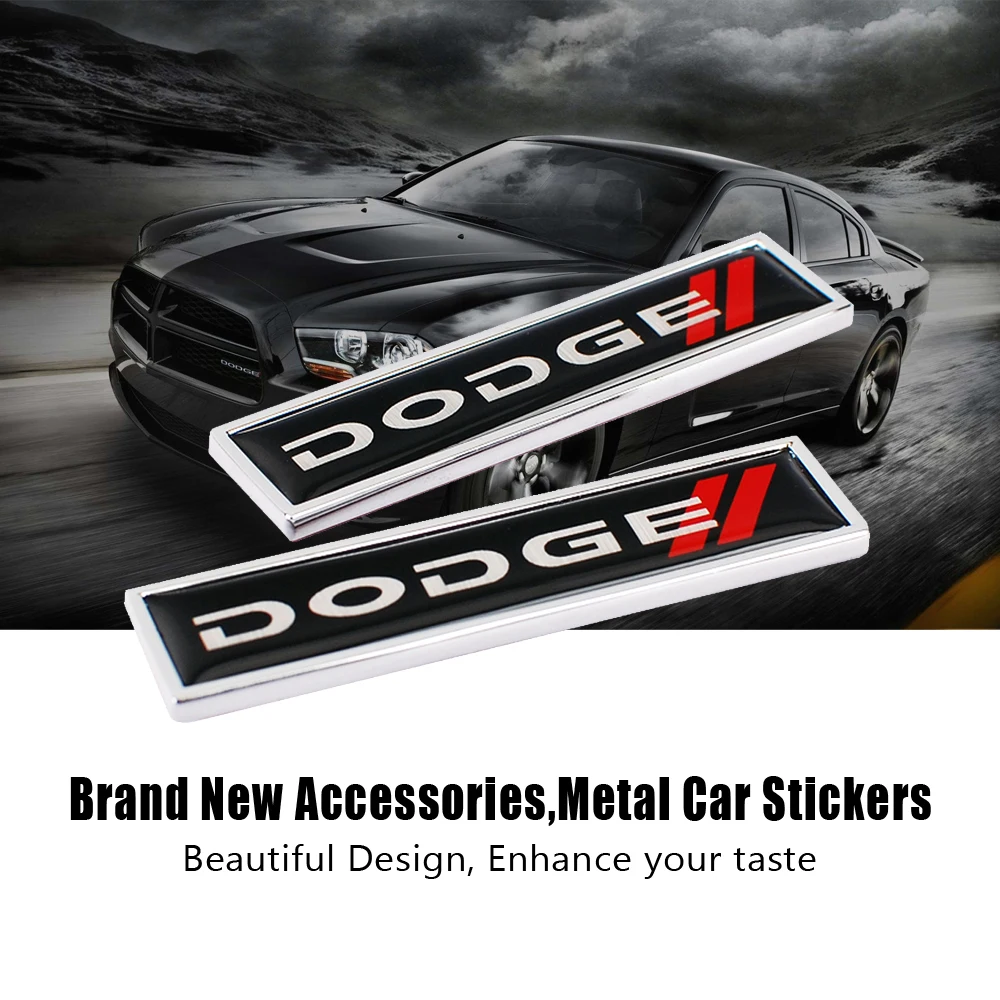 

For Dodge JCUV Caliber RAM Journey Charger Challenger Avenger Decal For Dodge Logo 2 Pcs Side Door Sticker Car Styling Sticker