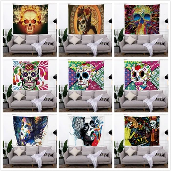 

India Mandala Tapestry Wall Hanging Skull Tapestry Beach Bedspreads Skull Blanket Towel Hippie Tapestry Psychedelic Wall Capet