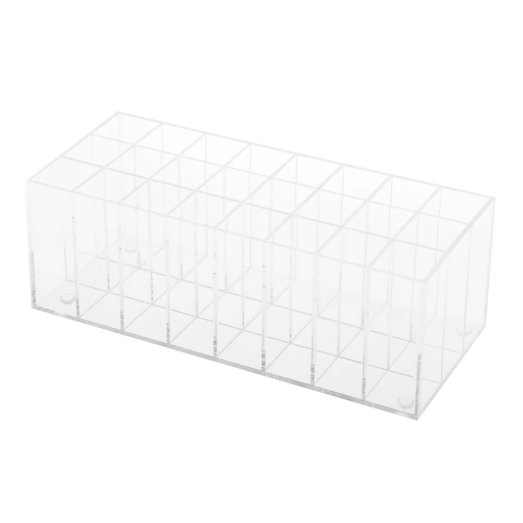 

1 Piece Transparent 24 Spaces Acrylic Lipsticks Holder, Cosmetic Lipsticks/Nails Polishes/Mascara Bottles Storage Display Rack