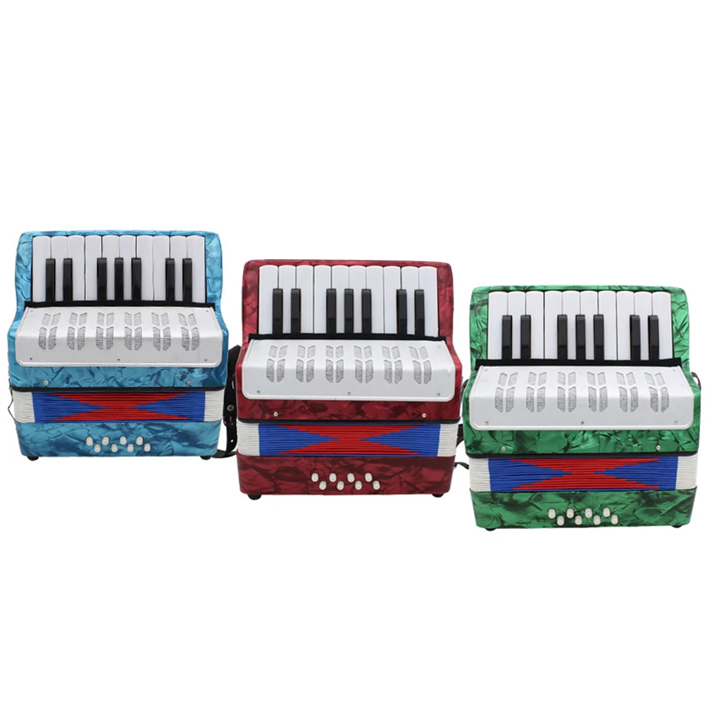 SolUptanisu Children Piano Accordion 17 Key 8 Bass Mini Small Piano Accordion Educational Musical Instrument for Kids Beginners Amateur Students（4 Colors Optional） 