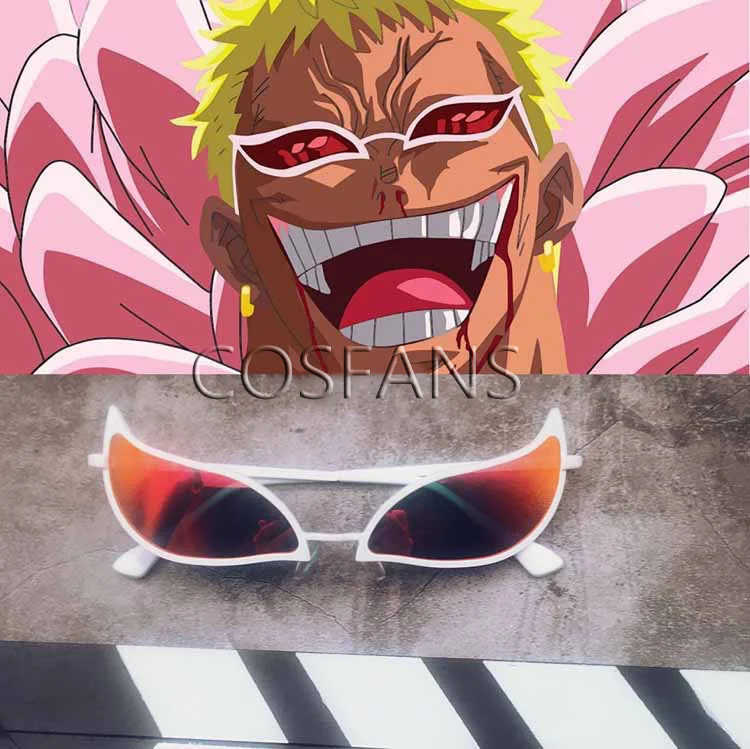 Anime One Piece Donquixote Doflamingo Joker Sunglasses Men Women cospl –  fortunecosplay