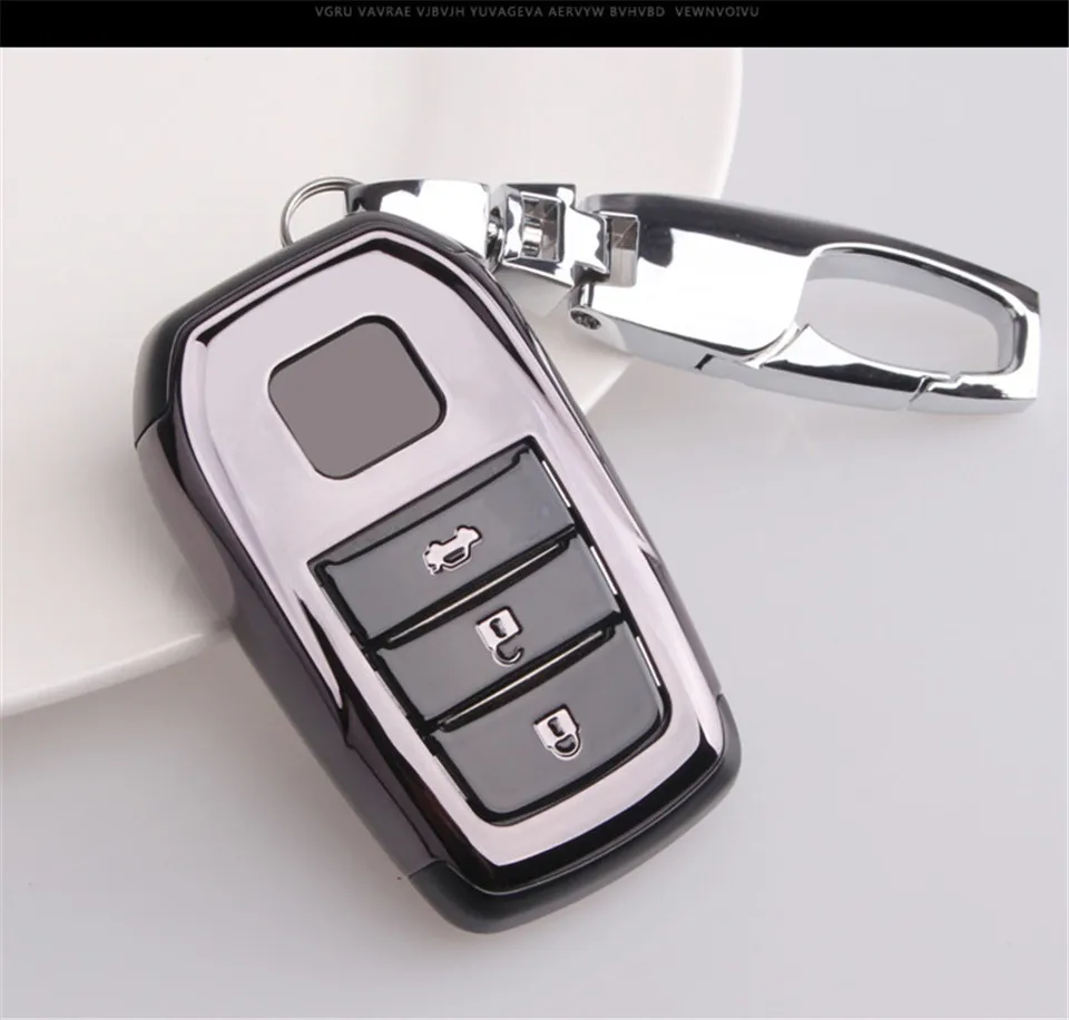Чехол для ключей автомобиля для Toyota Camry CHR Corolla RAV4 Avalon Land Cruiser Prado Prius чехол дистанционного брелока 2 3 4 держатель оболочки