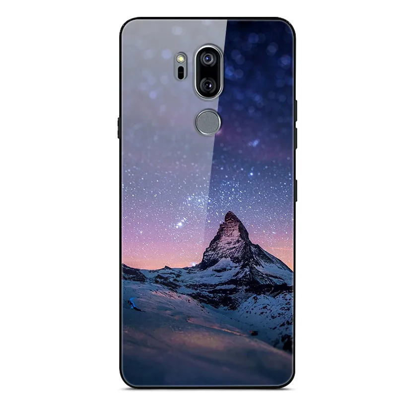 Чехол для LG G7 ThinQ из закаленного стекла, планета космос, чехол для LG G7 ThinQ LG G7+ стеклянный чехол для LG G 7 ThinQ G710EM G710N Capa - Цвет: 08