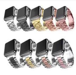 Металл, нержавеющая сталь Ссылка браслет наручные ремешок для iwatch band 38 мм 42 мм серии 4/3/2/1 для Apple watch полосы 44 мм 40 мм ремни