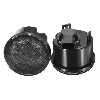 

Smoked Amber / LED Front Grille Turn Signal Light Front Fender Side Marker Light Assembly for Jeep Wrangler JK