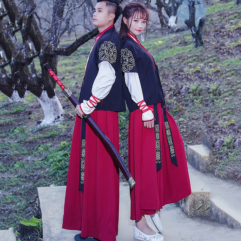 Традиционный китайский Hanfu взрослый китайский костюм Сценические костюмы мужской костюм династии Тан Классическая танцевальная одежда шоу платье DN4130