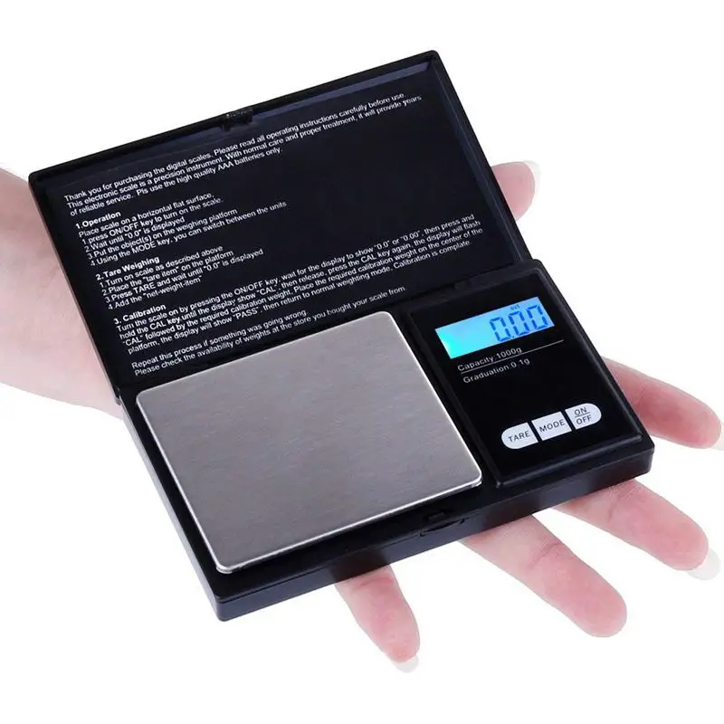 ELEG-цифровые карманные весы 1000 г x 0,1 г, кухонные весы, ювелирные весы мини-электронная шкала карманные весы