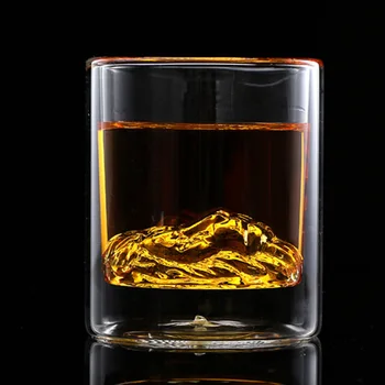 

Lion Head Beer Cocktail Cups Thickening Heat Resisting Glass Originality Heat Insulation Double Wall Coffee Mugs Transparent