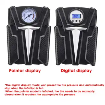 

Portable 150PSI 12V Car Tire Inflator Digital/Pointer Display Air Compressor Pump with LED Light Pump for Car Motorcycle