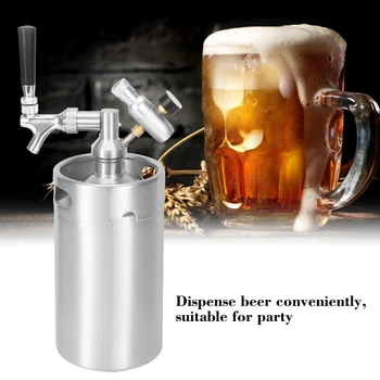 

Beer Brewing Barrel Pressurized Mini Keg Growler Craft Beer Tools Kitchen Accessories Outdoor Wine Storage Home Organizer