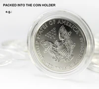 14mm 60mm Medal capsule fit.999 silver Coin holder Acrylic Case Round shape 1