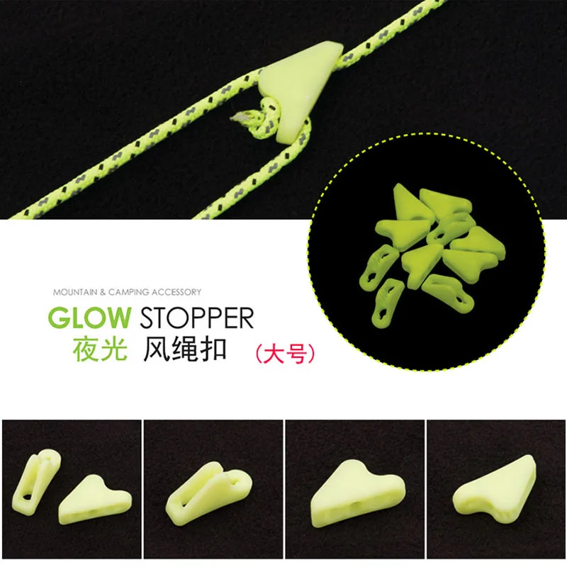 

New Style Night Light String Clip Tent sheng kou Fluorescent String Clip Plastic Triangle Rope Lock 3-hole Safe String Clip Warn