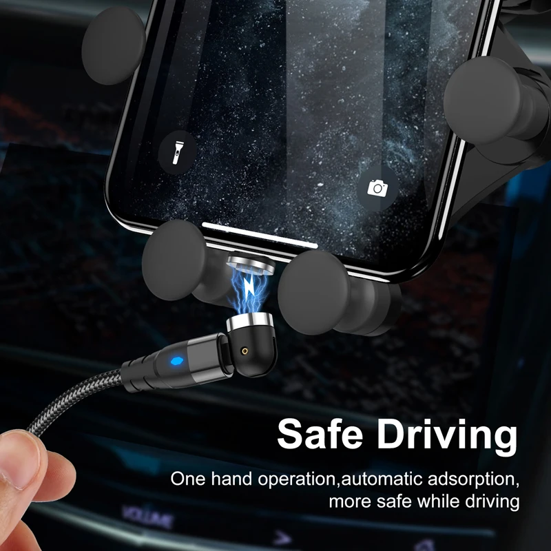 Oppselve 3A 540 Memutar Kabel Pengisian Cepat Magnet Charger Micro USB Tipe C Cabo Ponsel Kawat Kabel Untuk iPhone xiaomi