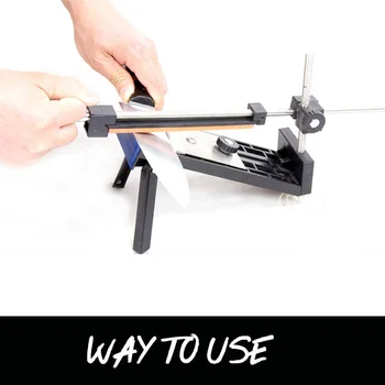

kitchen knives sharpener Iron Steel Kitchen Sharpener Professional Kitchen Knife Sharpener Tools With 4 Stones Whetstone & bag