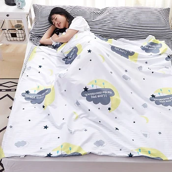 

Single Sleeping Bag Adult Cotton Sleeping-Bag Envelope Style Portable Sleeping Bags For Camping Tourism