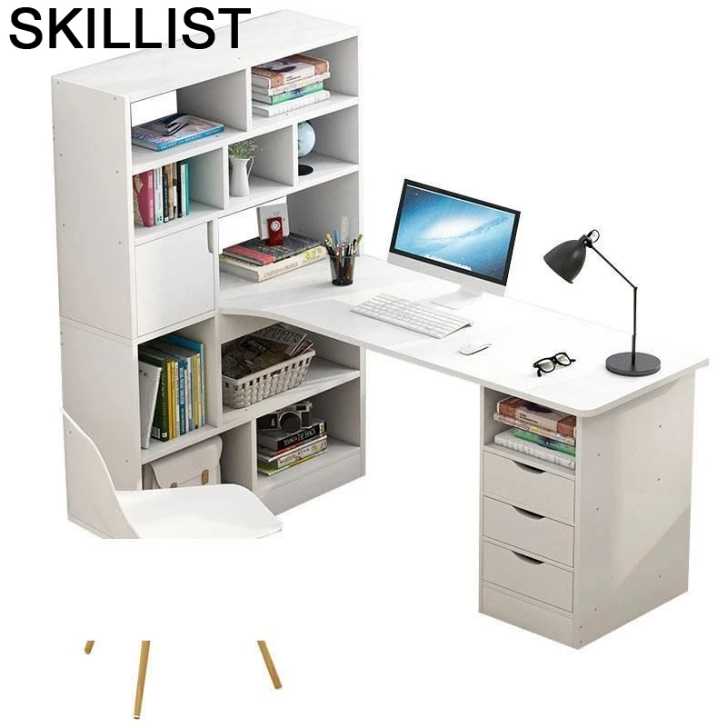 

Small Tafelkleed Schreibtisch Escrivaninha Office Escritorio Bed Bedside Laptop Stand Computer Tablo Desk Table With Bookshelf