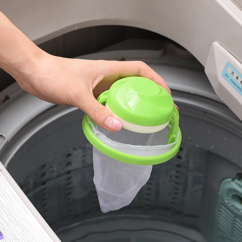 

1pc Round Mesh Laundry Filter Bag Floating Lint Hair Catcher Small Ball Floating Style Washing Machine Pouch Filtration Mesh Bag