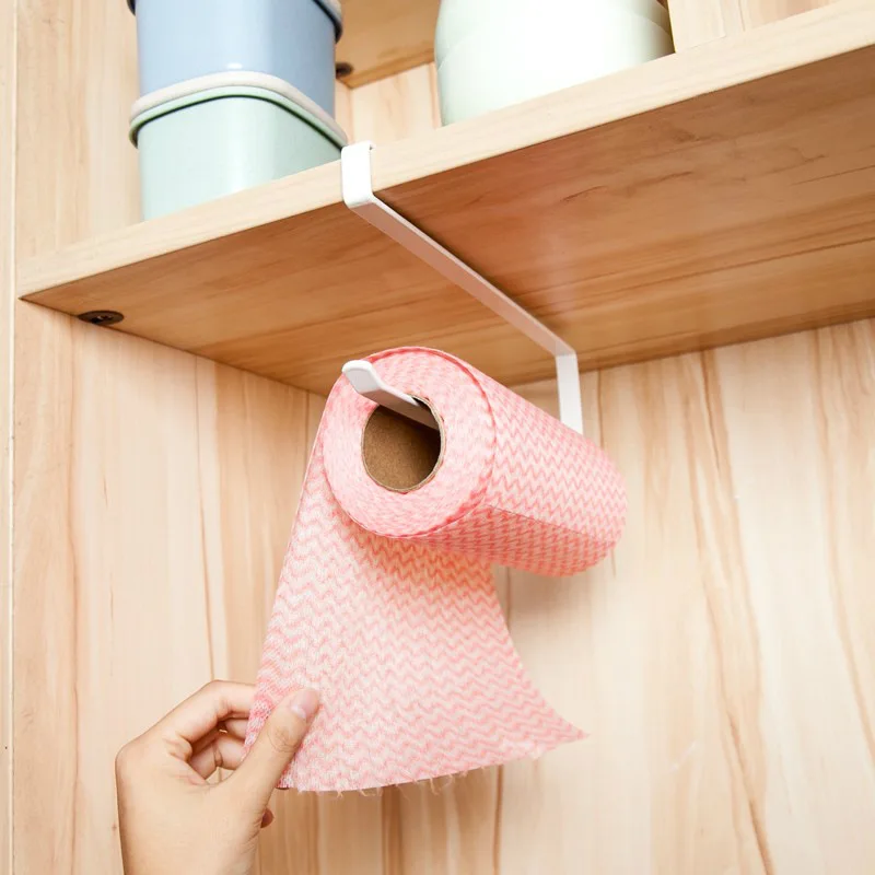 

Kitchen Cabinet Door Roll Paper Holder Tissue Holder Hanging Bathroom Toilet Paper Holder Towel Rack Stand Cabinet Door Rack