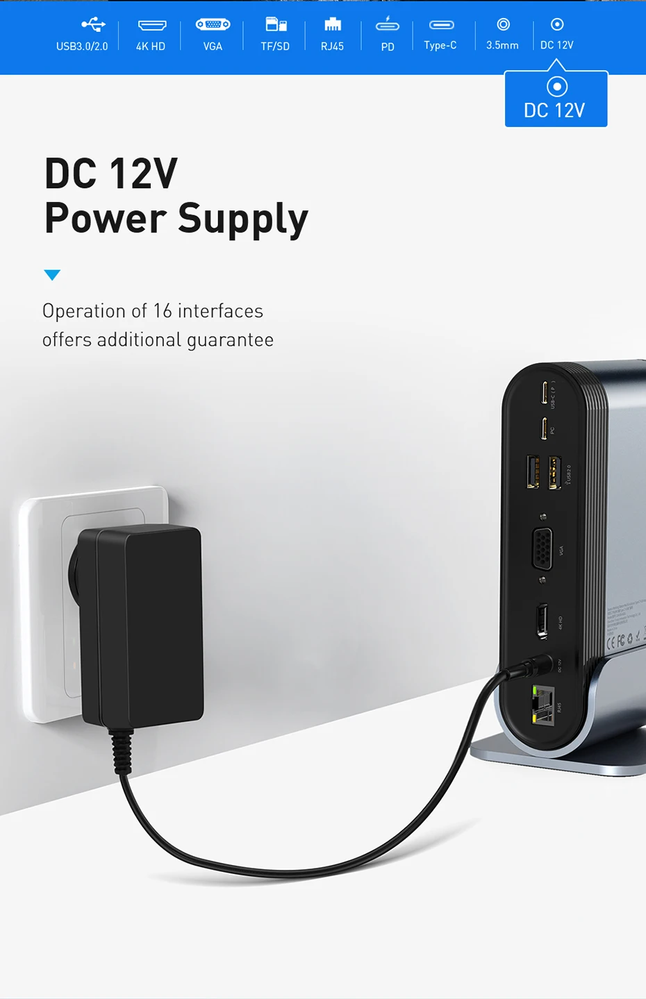 Baseus 16 в 1 USB C концентратор type C для мульти HDMI RJ45 VGA USB 3,0 2,0 с адаптером питания док-станция для MacBook Pro type-c концентратор
