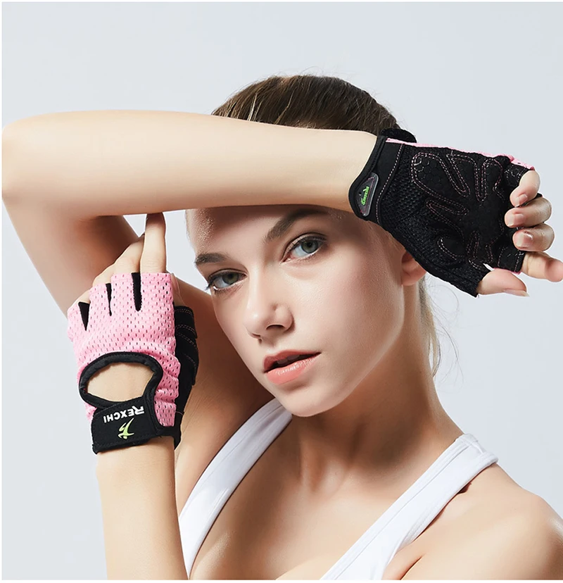Профессиональные перчатки для спортзала фитнеса силовая тяжелая атлетика перчатки для женщин и мужчин тренировка Кроссфит Бодибилдинг половина протектор для пальцев руки