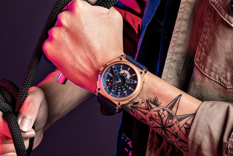 Reloj Hombre, Топ бренд, спортивные часы, военные, качество, нержавеющая сталь, мужские наручные часы, кожаный ремешок, дата, кварцевые, черные, роскошные часы для мальчика